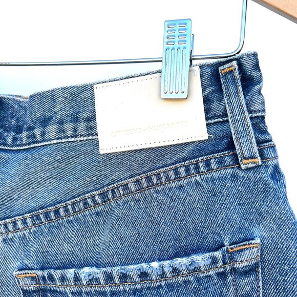 Citizens Of Humanity Franca Shorts 2” Inseam Harbor Wash Medium Pleated 27 - Picture 9 of 14